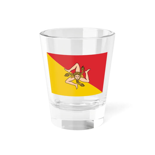 Flag of Sicily revised (Italy) Shot Glass 1.5oz 1.5oz - Go Mug Yourself