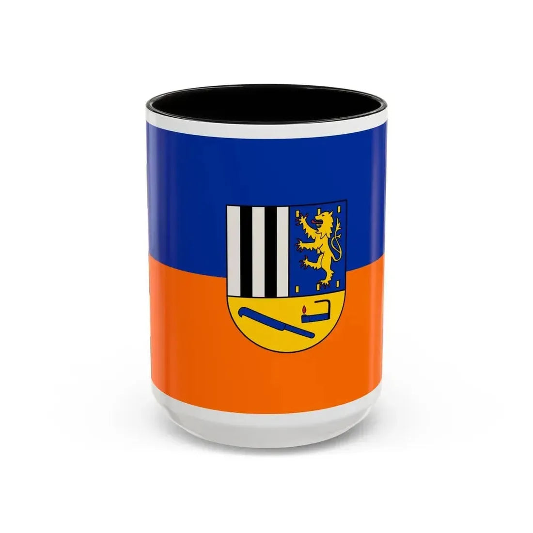 Flag of Siegen Wittgenstein Germany - Accent Coffee Mug 15oz Black - Go Mug Yourself