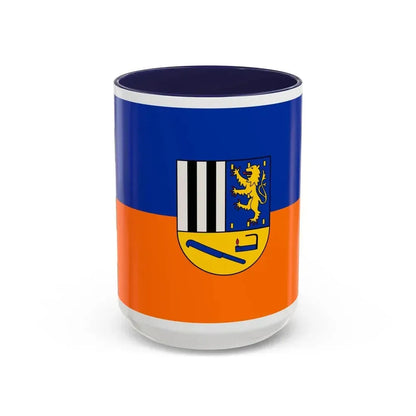 Flag of Siegen Wittgenstein Germany - Accent Coffee Mug 15oz Navy - Go Mug Yourself