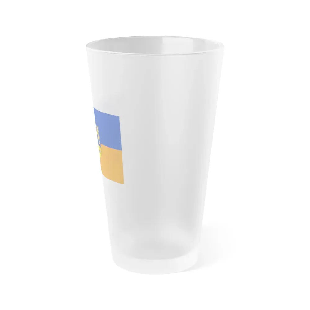 Flag of Siegen Wittgenstein Germany - Frosted Pint Glass 16oz - Go Mug Yourself