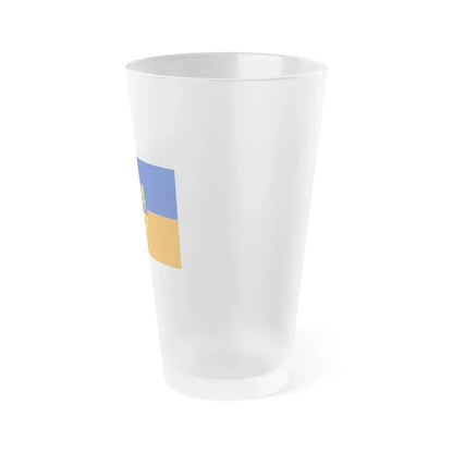 Flag of Siegen Wittgenstein Germany - Frosted Pint Glass 16oz - Go Mug Yourself
