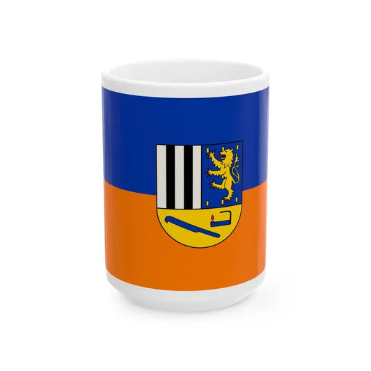 Flag of Siegen Wittgenstein Germany - White Coffee Mug 15oz - Go Mug Yourself