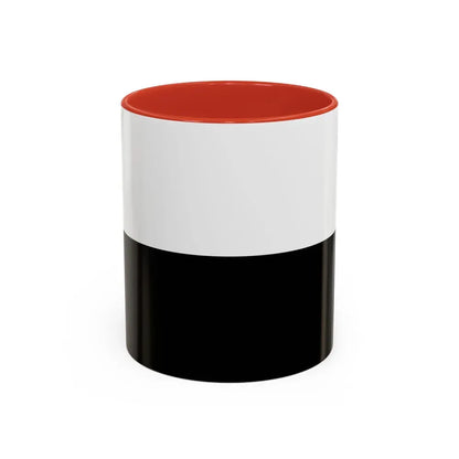 Flag of Siena Italy - Accent Coffee Mug 11oz Red - Go Mug Yourself
