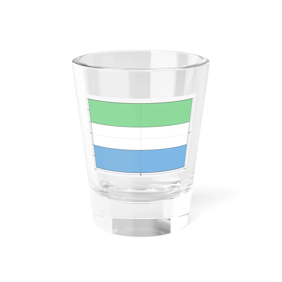 Flag of Sierra Leone construction sheet (Sierra Leone) Shot Glass 1.5oz 1.5oz - Go Mug Yourself