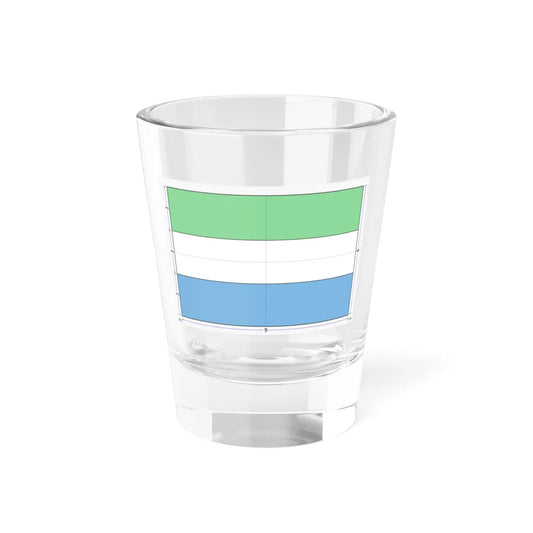Flag of Sierra Leone construction sheet (Sierra Leone) Shot Glass 1.5oz 1.5oz - Go Mug Yourself