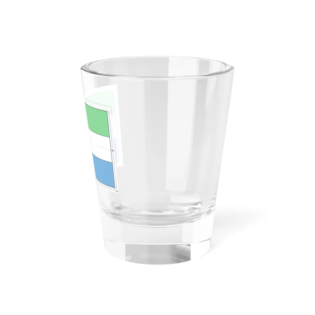 Flag of Sierra Leone construction sheet (Sierra Leone) Shot Glass 1.5oz - Go Mug Yourself