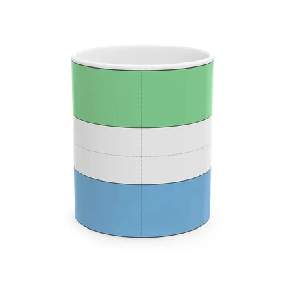 Flag of Sierra Leone construction sheet (Sierra Leone) White Coffee Mug 11oz - Go Mug Yourself