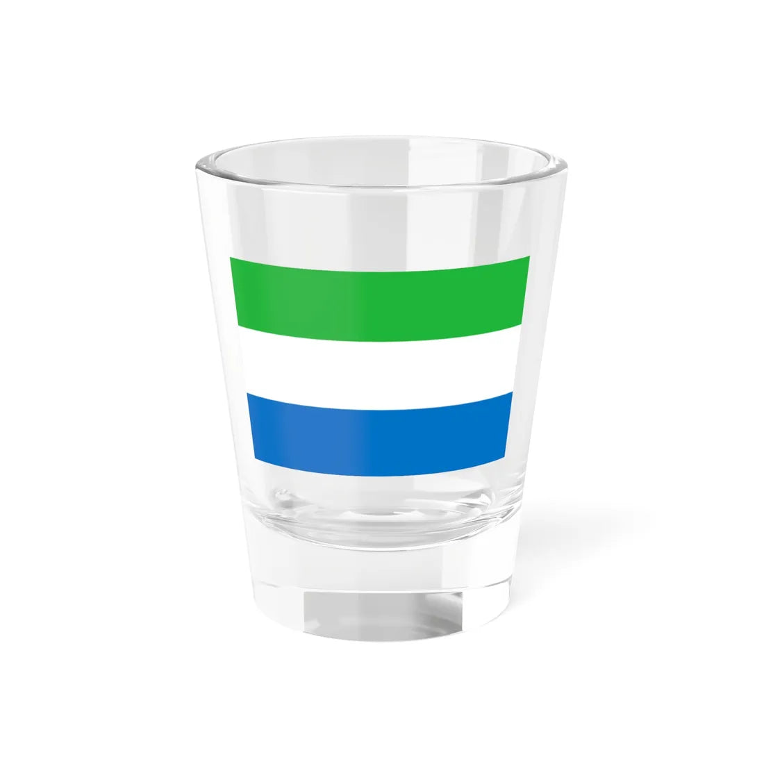 Flag of Sierra Leone (Sierra Leone) Shot Glass 1.5oz 1.5oz - Go Mug Yourself