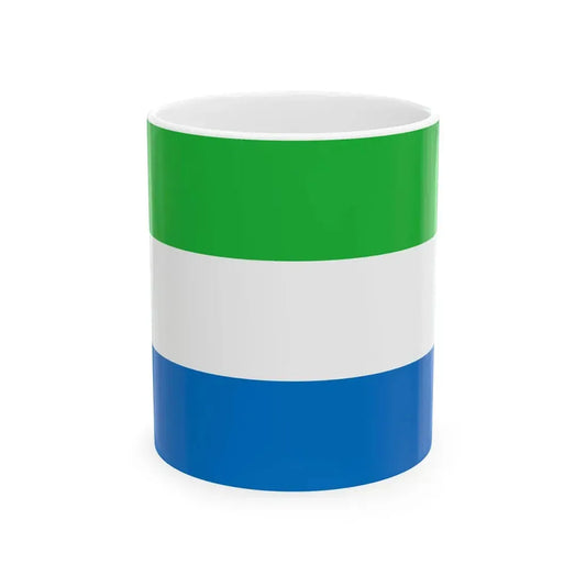 Flag of Sierra Leone (Sierra Leone) White Coffee Mug 11oz - Go Mug Yourself