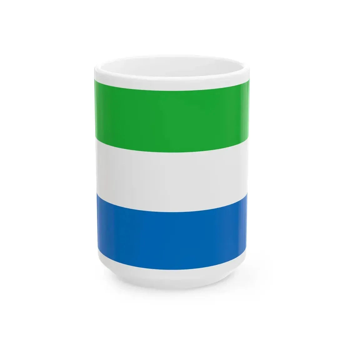 Flag of Sierra Leone (Sierra Leone) White Coffee Mug 15oz - Go Mug Yourself