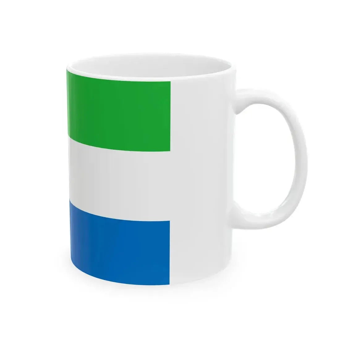 Flag of Sierra Leone (Sierra Leone) White Coffee Mug - Go Mug Yourself