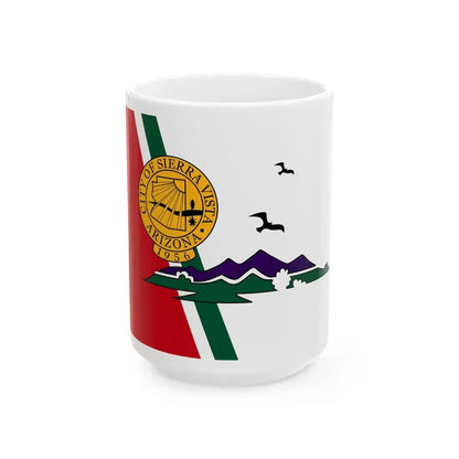 Flag of Sierra Vista Arizona (United States) White Coffee Mug 15oz - Go Mug Yourself