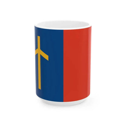 Flag of Sighnaghi Municipality (Georgia) White Coffee Mug 15oz - Go Mug Yourself