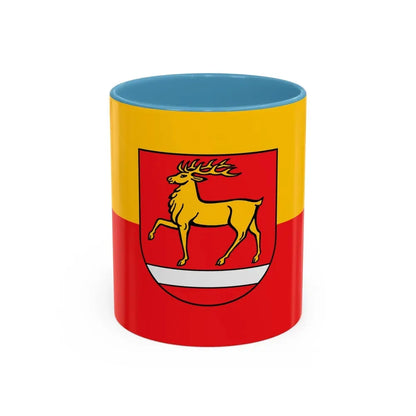 Flag of Sigmaringen Germany - Accent Coffee Mug 11oz Light Blue - Go Mug Yourself