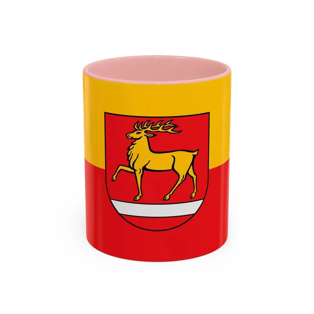 Flag of Sigmaringen Germany - Accent Coffee Mug 11oz Pink - Go Mug Yourself