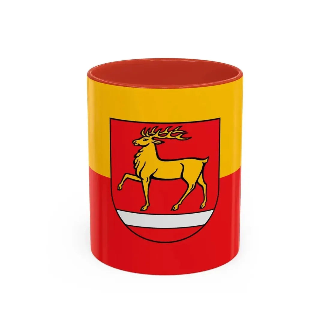 Flag of Sigmaringen Germany - Accent Coffee Mug 11oz Red - Go Mug Yourself