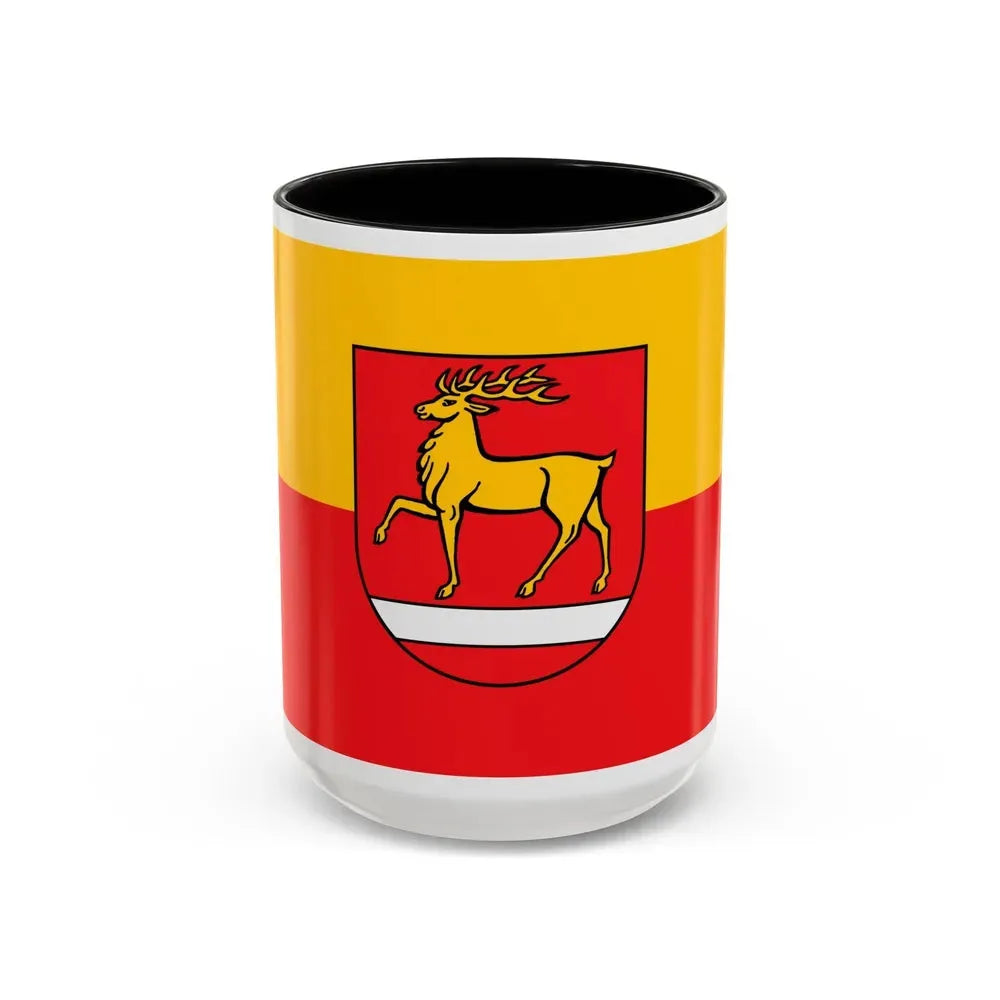 Flag of Sigmaringen Germany - Accent Coffee Mug 15oz Black - Go Mug Yourself