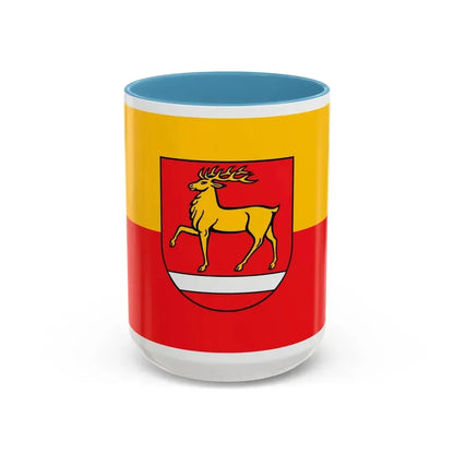 Flag of Sigmaringen Germany - Accent Coffee Mug 15oz Light Blue - Go Mug Yourself