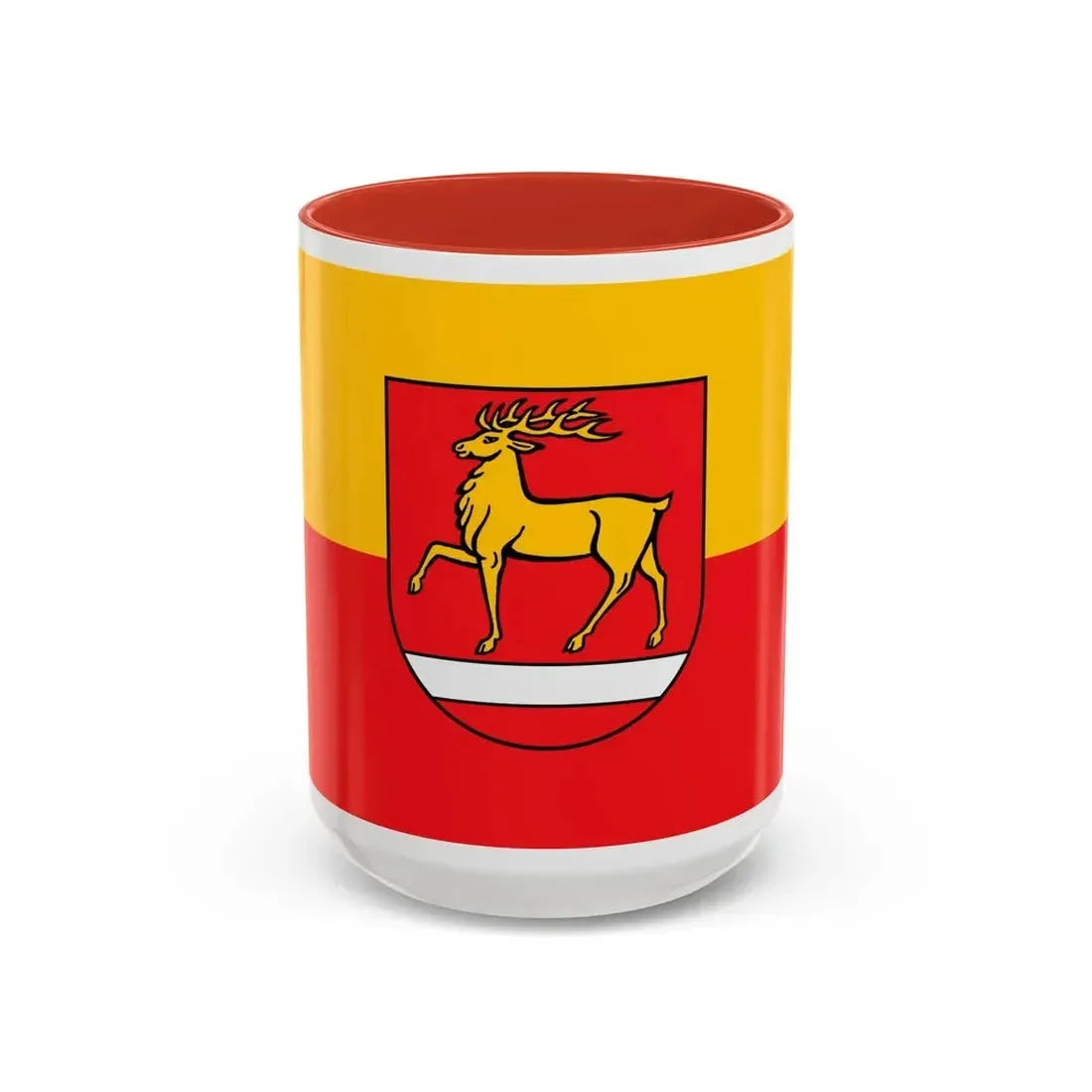 Flag of Sigmaringen Germany - Accent Coffee Mug 15oz Red - Go Mug Yourself