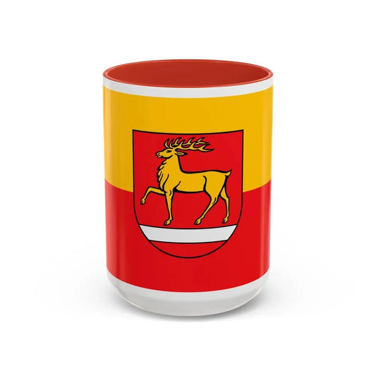 Flag of Sigmaringen Germany - Accent Coffee Mug 15oz Red - Go Mug Yourself