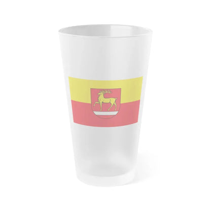 Flag of Sigmaringen Germany - Frosted Pint Glass 16oz 16oz Frosted - Go Mug Yourself