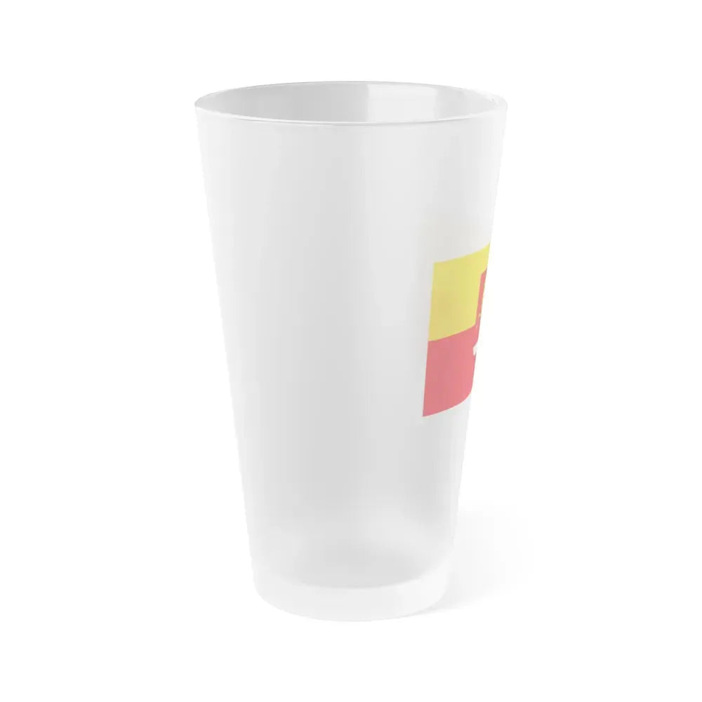 Flag of Sigmaringen Germany - Frosted Pint Glass 16oz - Go Mug Yourself