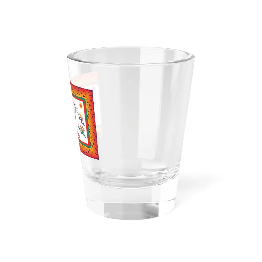 Flag of Sikkim 1877-1914 1962-1967 (India) Shot Glass 1.5oz - Go Mug Yourself
