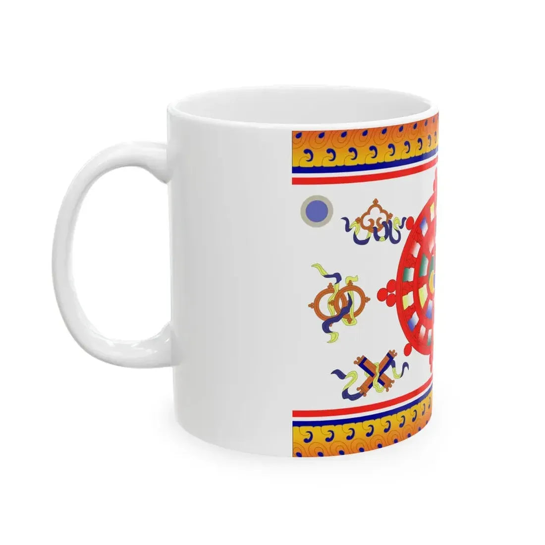 Flag of Sikkim 1914-1962 (India) White Coffee Mug - Go Mug Yourself