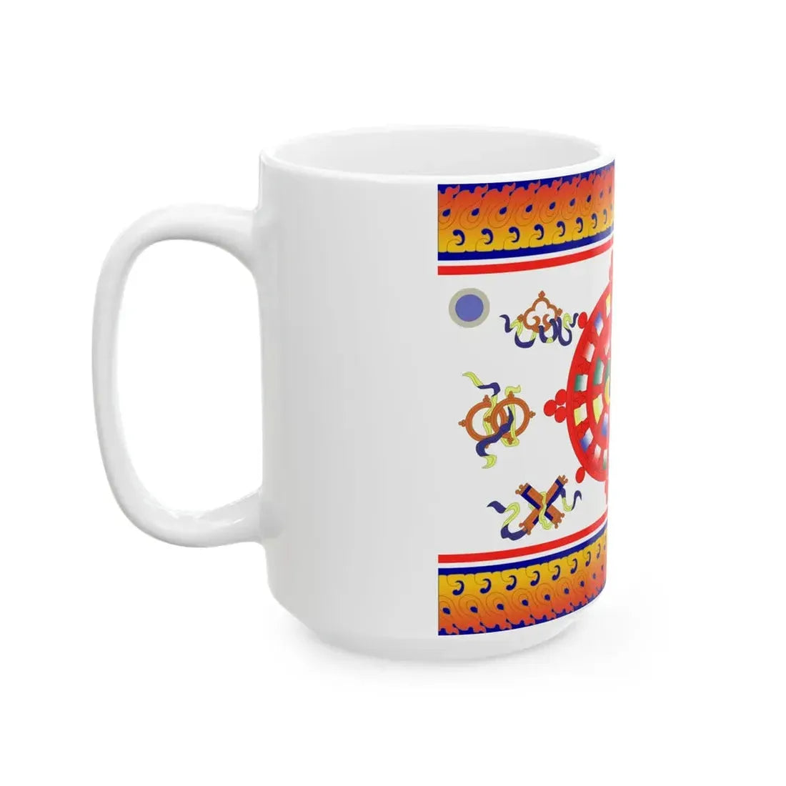 Flag of Sikkim 1914-1962 (India) White Coffee Mug - Go Mug Yourself