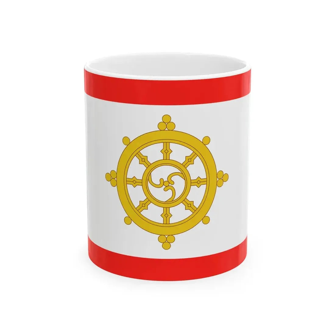 Flag of Sikkim 1967-1975 (India) White Coffee Mug 11oz - Go Mug Yourself