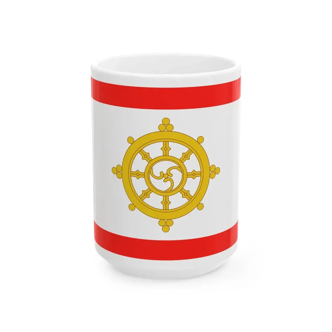 Flag of Sikkim 1967-1975 (India) White Coffee Mug 15oz - Go Mug Yourself