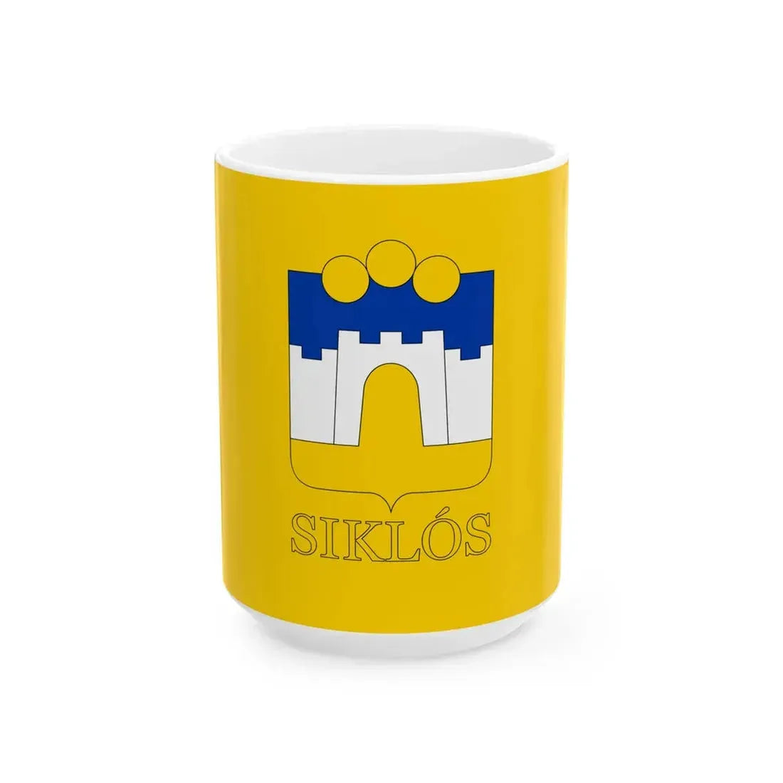 Flag of Siklos (Hungary) White Coffee Mug 15oz - Go Mug Yourself