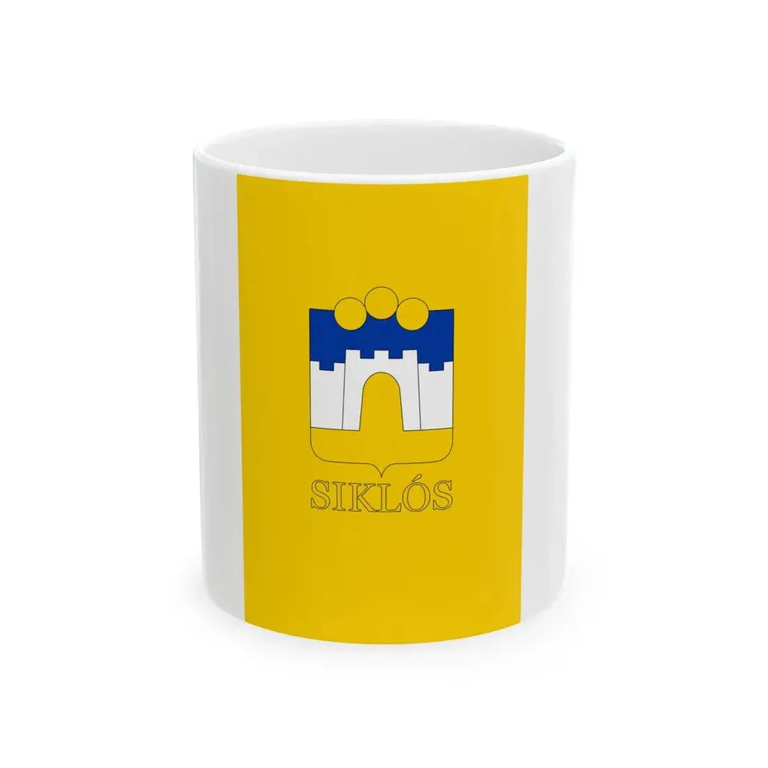 Flag of Siklos vertical (Hungary) White Coffee Mug 11oz - Go Mug Yourself