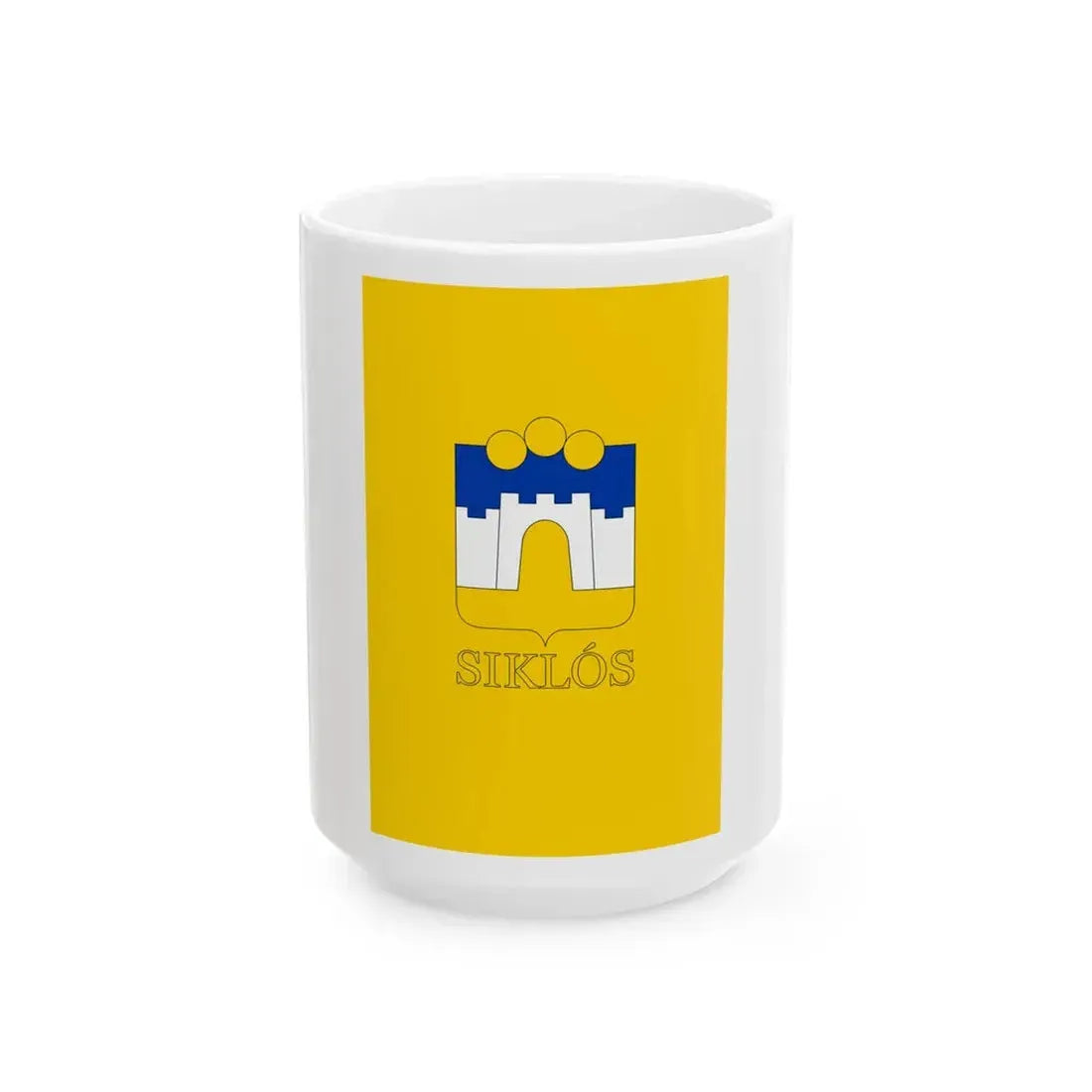 Flag of Siklos vertical (Hungary) White Coffee Mug 15oz - Go Mug Yourself