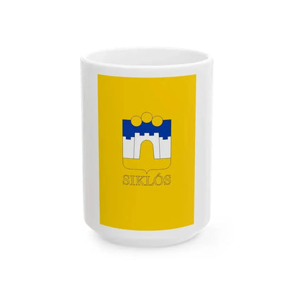 Flag of Siklos vertical (Hungary) White Coffee Mug 15oz - Go Mug Yourself