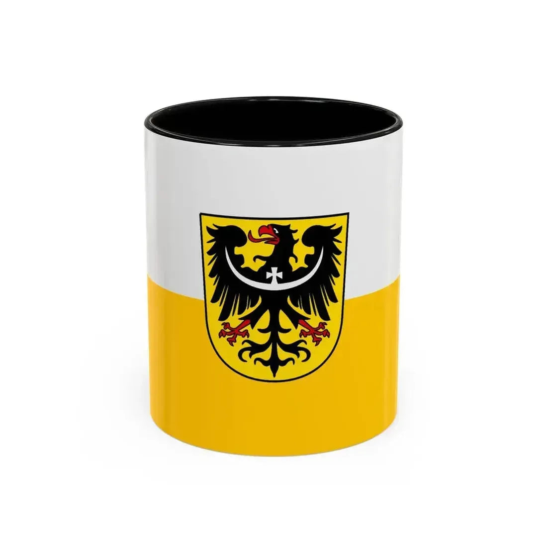 Flag of Silesia and Lower Silesia Germany - Accent Coffee Mug 11oz Black - Go Mug Yourself