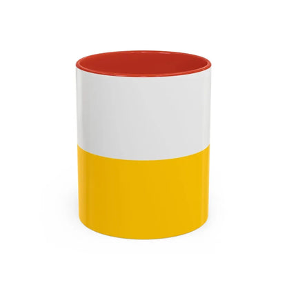 Flag of Silesia Germany - Accent Coffee Mug 11oz Red - Go Mug Yourself