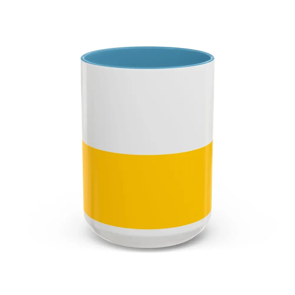 Flag of Silesia Germany - Accent Coffee Mug 15oz Light Blue - Go Mug Yourself