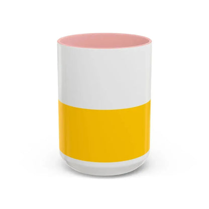 Flag of Silesia Germany - Accent Coffee Mug 15oz Pink - Go Mug Yourself