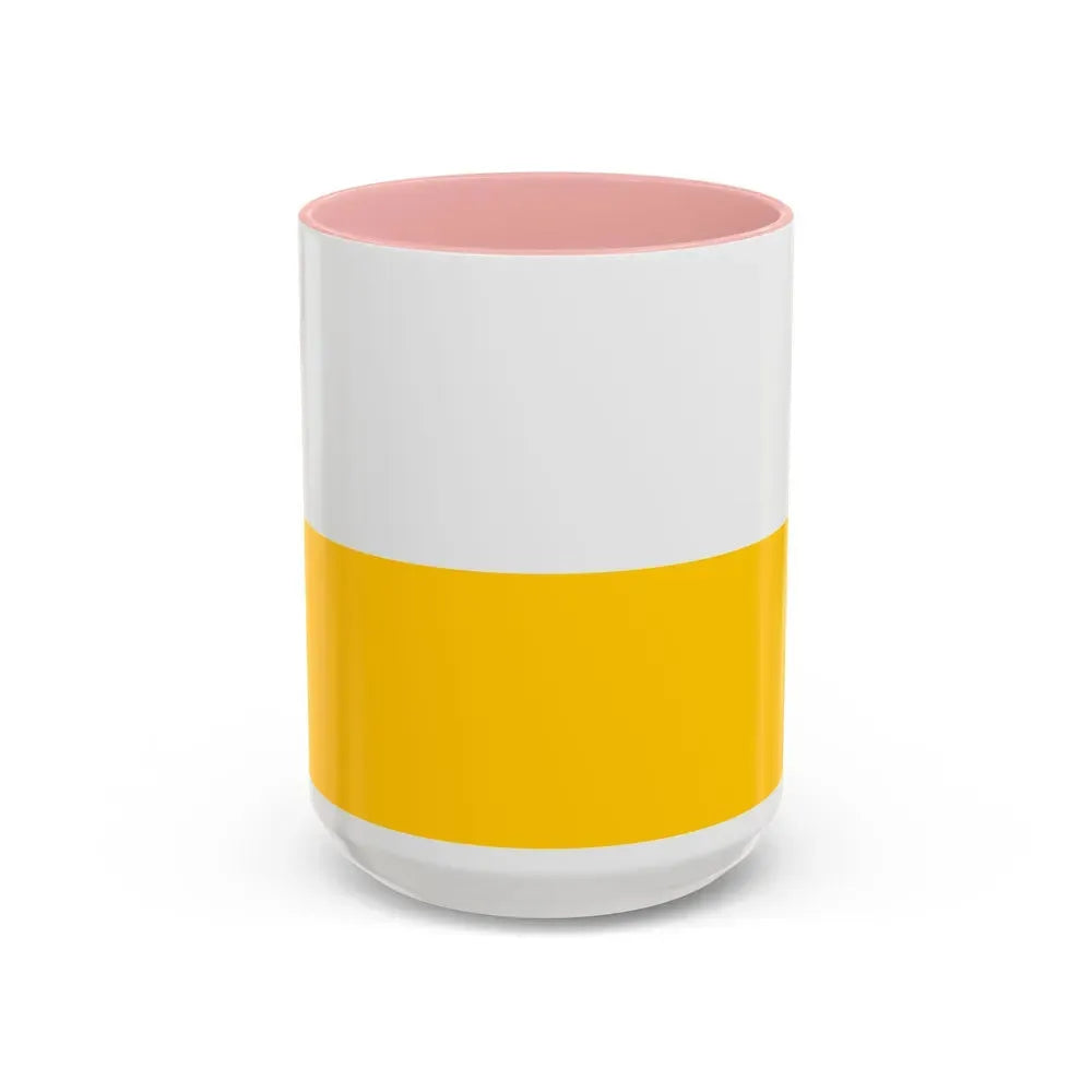 Flag of Silesia Germany - Accent Coffee Mug 15oz Pink - Go Mug Yourself