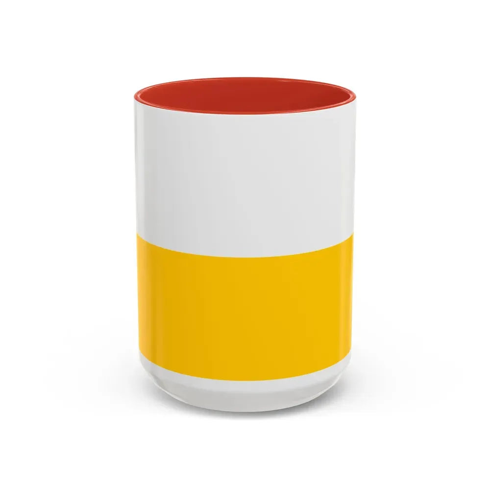 Flag of Silesia Germany - Accent Coffee Mug 15oz Red - Go Mug Yourself