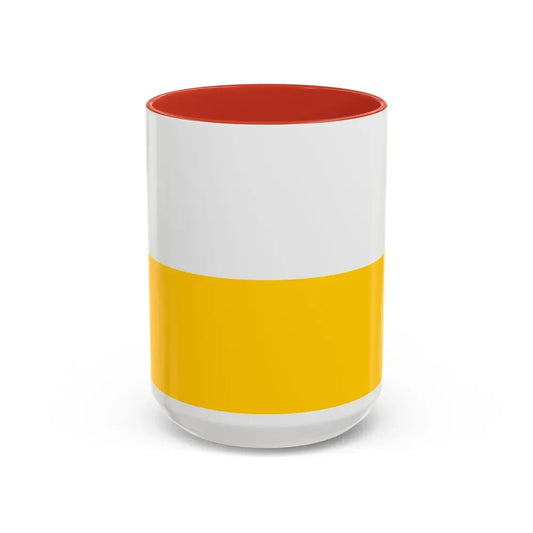 Flag of Silesia Germany - Accent Coffee Mug 15oz Red - Go Mug Yourself