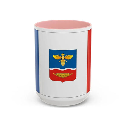 Flag of Simferopol Ukraine - Accent Coffee Mug 15oz Pink - Go Mug Yourself