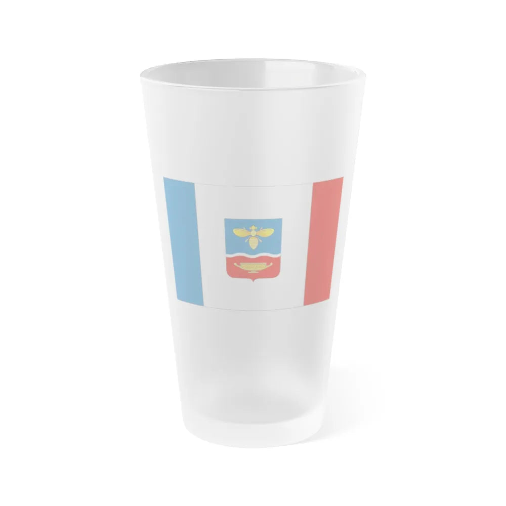 Flag of Simferopol Ukraine - Frosted Pint Glass 16oz-16oz-Frosted-Go Mug Yourself