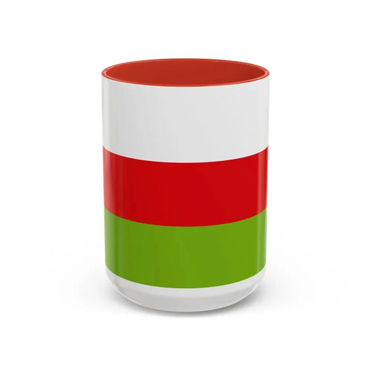Flag of Sincelejo Colombia - Accent Coffee Mug 15oz Red - Go Mug Yourself