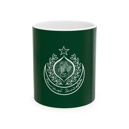 Flag of Sindh (Pakistan) White Coffee Mug 11oz - Go Mug Yourself