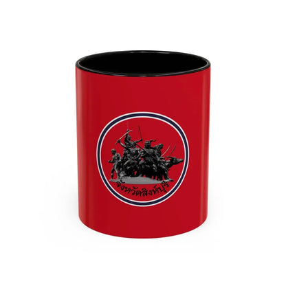 Flag of Sing Buri Province Thailand - Accent Coffee Mug 11oz Black - Go Mug Yourself