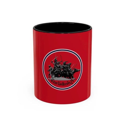 Flag of Sing Buri Province Thailand - Accent Coffee Mug 11oz Black - Go Mug Yourself