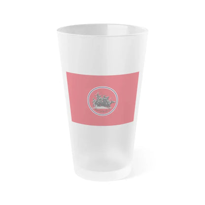 Flag of Sing Buri Province Thailand - Frosted Pint Glass 16oz 16oz Frosted - Go Mug Yourself