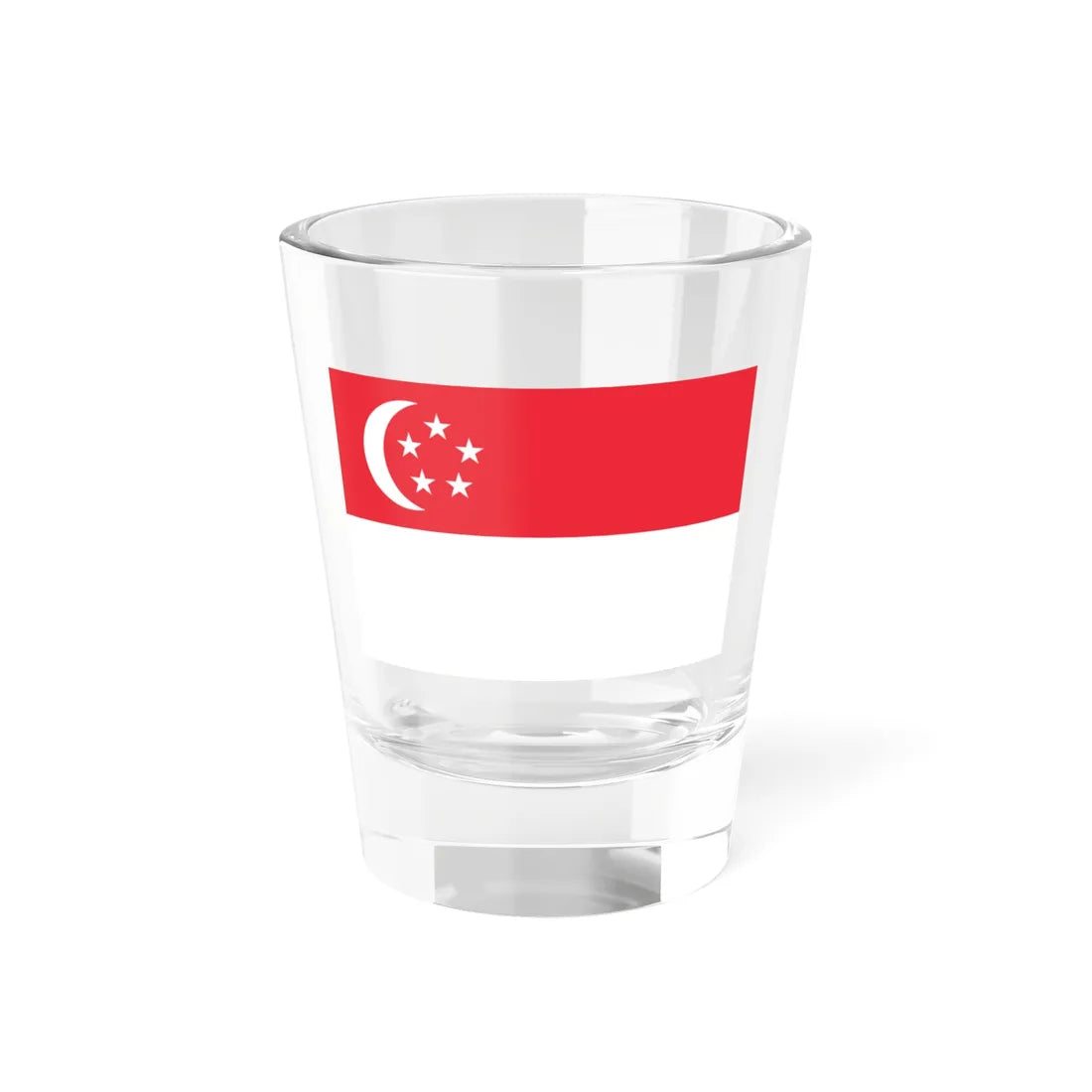 Flag of Singapore as Paths (Singapore) Shot Glass 1.5oz 1.5oz - Go Mug Yourself